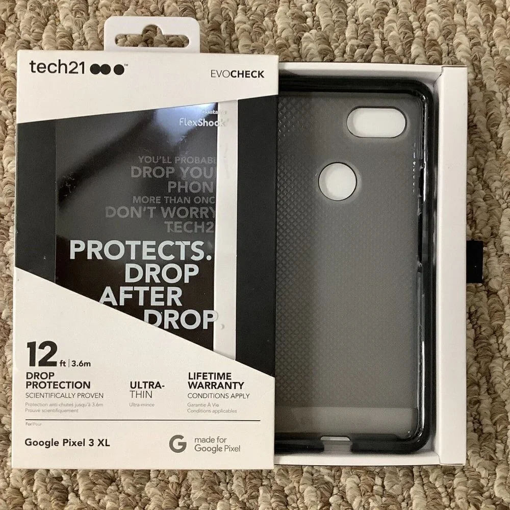 Tech21 Evo Check Protective Case with Drop Protection for Google Pixel 3 XL